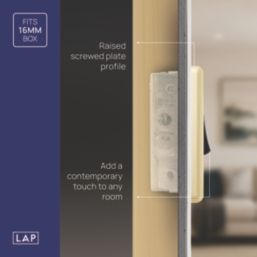 LAP  20A 2-Gang 2-Way Light Switch  Satin Brass with Black Inserts
