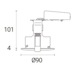 4lite WiZ Connected Adjustable  Fire Rated LED Smart Downlight Satin Chrome 4.9W 345lm