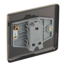 LAP  20A 16AX 1-Gang 2-Way Switch  Antique Brass with Black Inserts