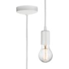 Knightsbridge  Contemporary Long Pendant Matt White