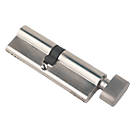 Smith & Locke Fire Rated  Thumbturn 6-Pin Euro Cylinder Lock 45-50 (95mm) Polished Nickel