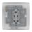 British General Nexus Metal 10AX 1-Gang 2-Way Light Switch  Brushed Steel