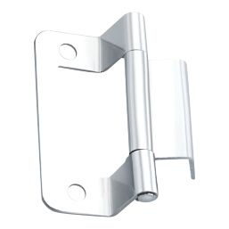 Smith & Locke Polished Chrome  Double Cranked Door Hinges 50mm x 64.6mm 2 Pack