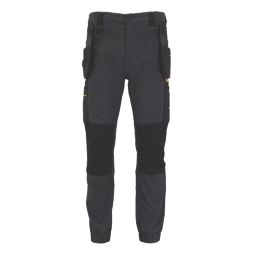 DEWALT Jefferson Work Trousers Grey/Black 40" W 31" L