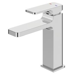 Swirl Carna Chrome 157mm Standard Lever Mono Basin Mixer Tap  With Clicker Waste