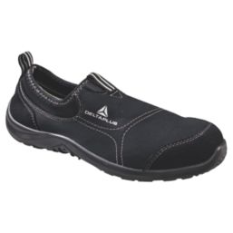 Delta Plus Miami Size 8  Black Slip-On  Steel Toe Cap Safety Trainers