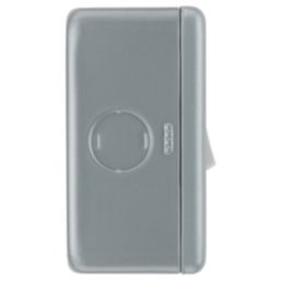 British General  13A Switched Metal Clad Fused Spur & Flex Outlet with LED  with White Inserts