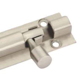 Smith & Locke Straight Barrel Door Bolt Satin Nickel 76mm