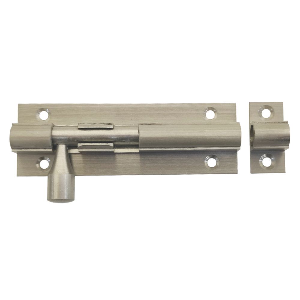 Smith & Locke Straight Barrel Door Bolt Satin Nickel 76mm Screwfix