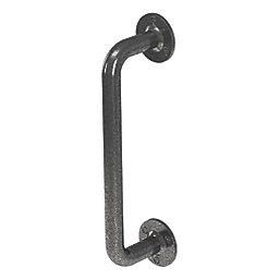 Rothley Angled Household Steel Grab Rail Pewter 305mm