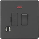Knightsbridge  13A Switched Fused Spur & Flex Outlet with LED Anthracite