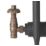 Arroll UK-18 15mm x 1/2" Antique Copper Angled Traditional Thermostatic Radiator Valve & Lockshield
