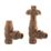 Arroll UK-18 15mm x 1/2" Antique Copper Angled Traditional Thermostatic Radiator Valve & Lockshield