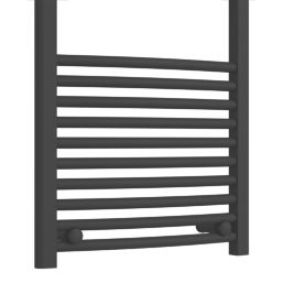 Flomasta 1000mm x 500mm 1521BTU Black Curved  Towel Radiator