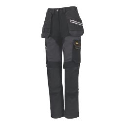 Site Kilani Womens Work Trousers Black/Grey Size 8 31" L