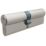 Smith & Locke 1 Star 6-Pin Euro Double Cylinder Locks 45-50 (95mm) Silver 2 Pack