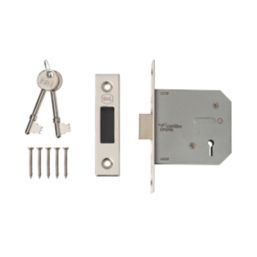 Smith & Locke Fire Rated  3 Lever Chrome Deadlock 76mm Case - 57mm Backset
