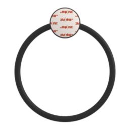 Swirl Caldew Bathroom Towel Ring Black
