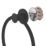 Swirl Caldew Bathroom Towel Ring Black