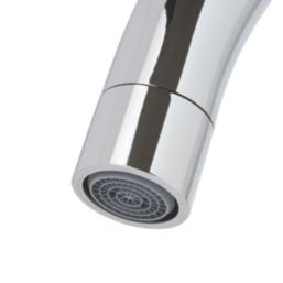 Isar Deck Mounted Dual-Lever Bridge Mixer Kitchen Tap Chrome