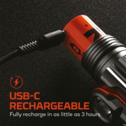 Nebo Transcend Rechargeable LED Head Torch & Work Light Grey 3000lm