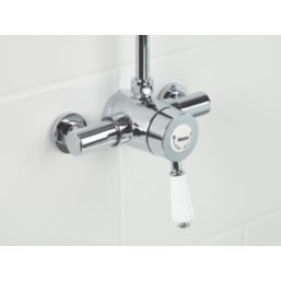 Bristan Colonial Rear-Fed Exposed Chrome Thermostatic Mixer Shower