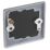 British General Nexus Metal 1-Gang Blanking Plate Matt Black