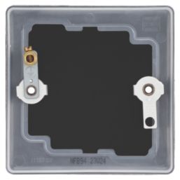 British General Nexus Metal 1-Gang Blanking Plate Matt Black