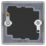 British General Nexus Metal 1-Gang Blanking Plate Matt Black