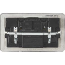 Knightsbridge  13A 2-Gang SP Switched Socket + 4.0A 20W 2-Outlet Type A & C USB Charger Gunmetal with Black Inserts