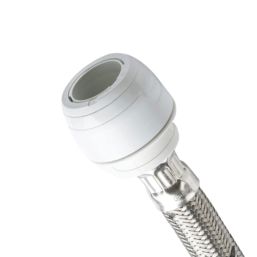 Hep2O Push-Fit Keyless Flexi Tap Connector 22mm x 22mm x 300mm 2 Pack