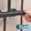 Grohe Vitalio Start 250 HP Rear-Fed Exposed Matt Black Thermostatic Bath/Shower System