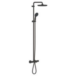 Grohe Vitalio Start 250 HP Rear-Fed Exposed Matt Black Thermostatic Bath/Shower System