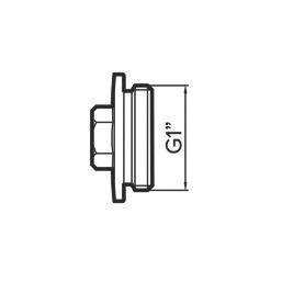 Flomasta Male Flanged Plugs 1" x  2 Pack
