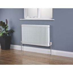 Drayton TRV4 15mm x 1/2" White Angled & L/S Designer Thermostatic Radiator Valve & Lockshield