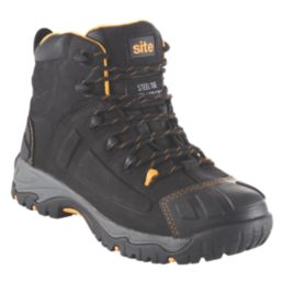 Site Fortress Size 6  Black Waterproof Steel Toe Cap Safety Boots