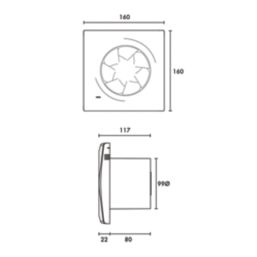 Vent-Axia 495700 SZ1 100mm (4") Axial Bathroom Extractor Fan  White 240V