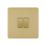LAP  20A 2-Gang 2-Way Light Switch  Satin Brass with Black Inserts