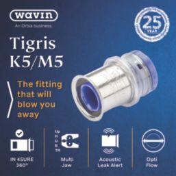 Wavin Tigris K5 Multi-Layer Composite Press-Fit End Caps 20mm 10 Pack