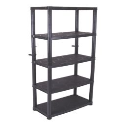 Essentials  5-Tier Plastic Garage Shelving Unit 1200mm x 400mm x 1850mm