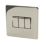 Crabtree Platinum 10AX 3-Gang 2-Way Light Switch  Black Nickel