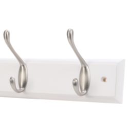 Essentials 4-Hook Rail White 458mm x 105mm