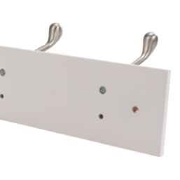 Essentials 4-Hook Rail White 458mm x 105mm