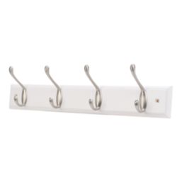 Essentials 4-Hook Rail White 458mm x 105mm