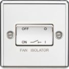 Knightsbridge  10AX 1-Gang TP Fan Isolator Switch Polished Chrome