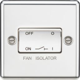 Knightsbridge  10AX 1-Gang TP Fan Isolator Switch Polished Chrome