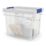 Essentials 24Ltr 283mm x 390mm x 308mm Transparent Storage Box 4 Pack