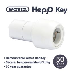 Hep2O  Plastic Push-Fit Stem Coupler F 22mm x M 28mm