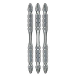 Makita  1/4" 85mm Hex Shank PZ2 Double-Ended Impact Screwdriver Bits 3 Pack