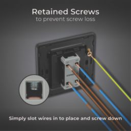 British General Evolve 20A 16AX 1-Gang Intermediate Light Switch Satin Brass